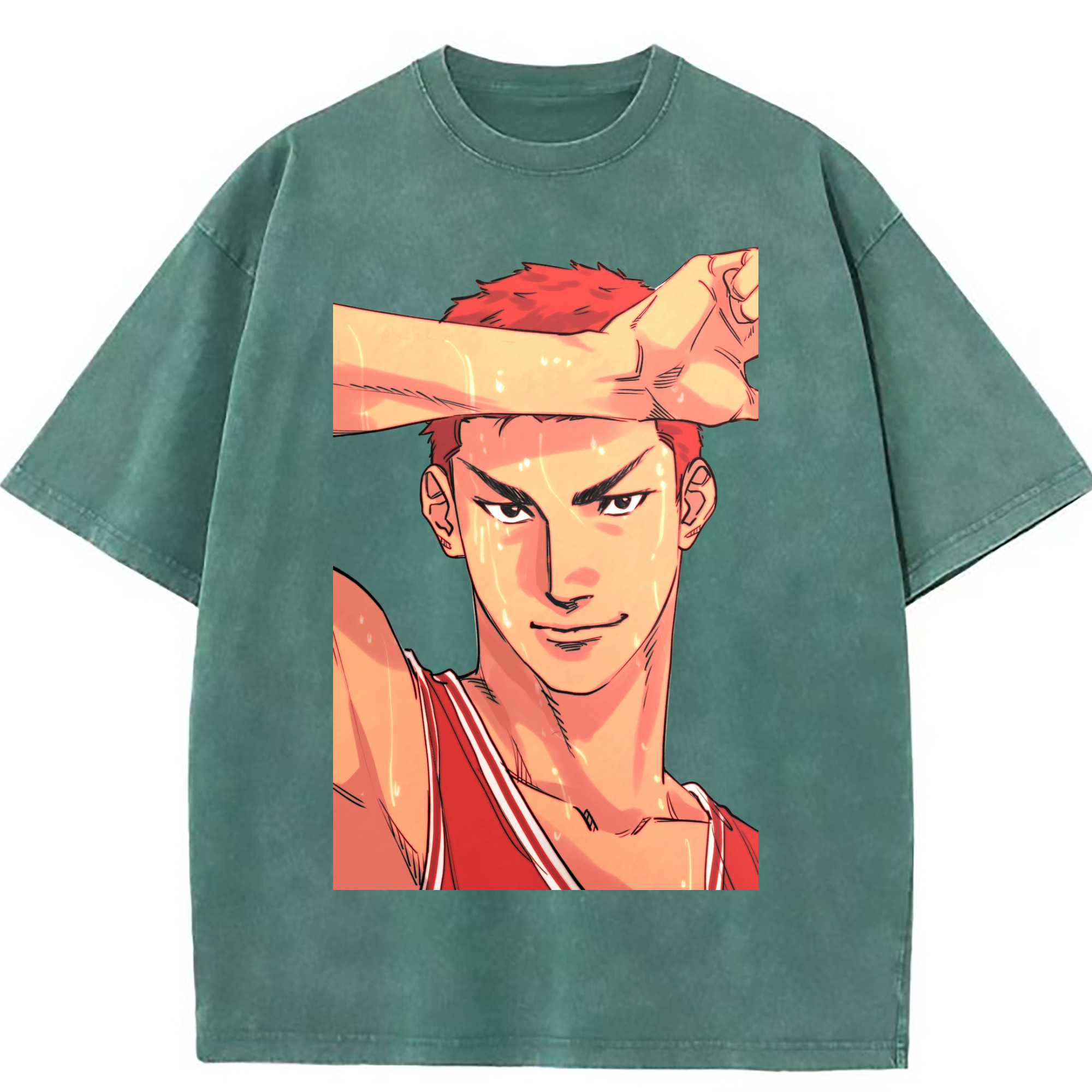 （画像用） SLAM DUNK／スラムダンク 綿100% ヴィンテージ風 半袖Tシャツ（フロントプリント）